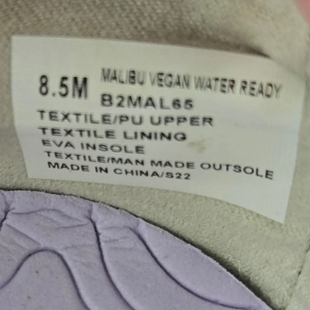 JBU Size 8.5 Malibu Vegan‎ Water Ready Shoe Grey Purple Mesh Mary Jane #1070